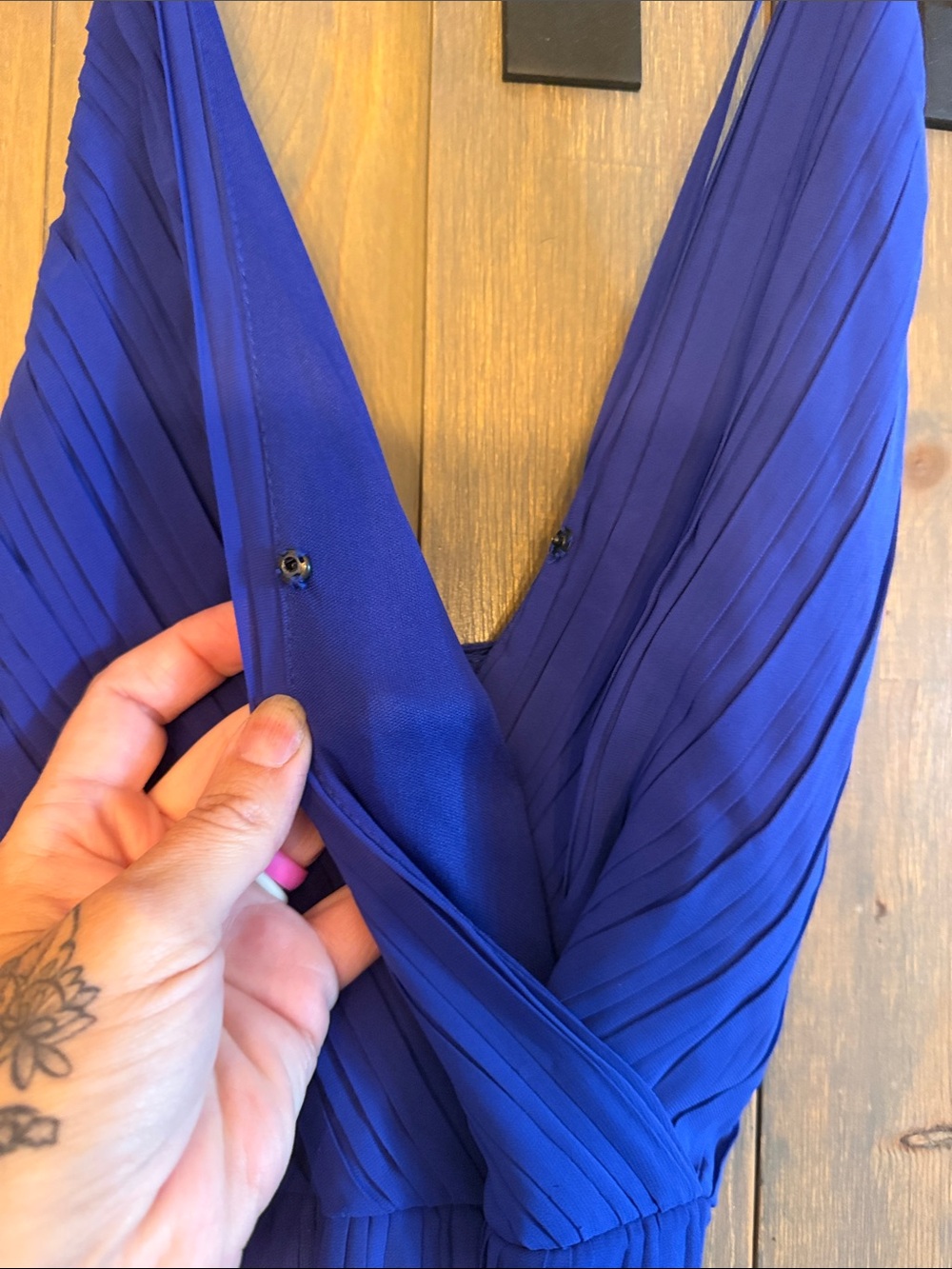 Beyond Words Blue Jumpsuit View 3
